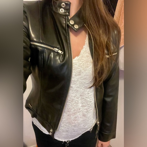 Guess Vintage Moto Faux Leather Jacket - Picture 2 of 11